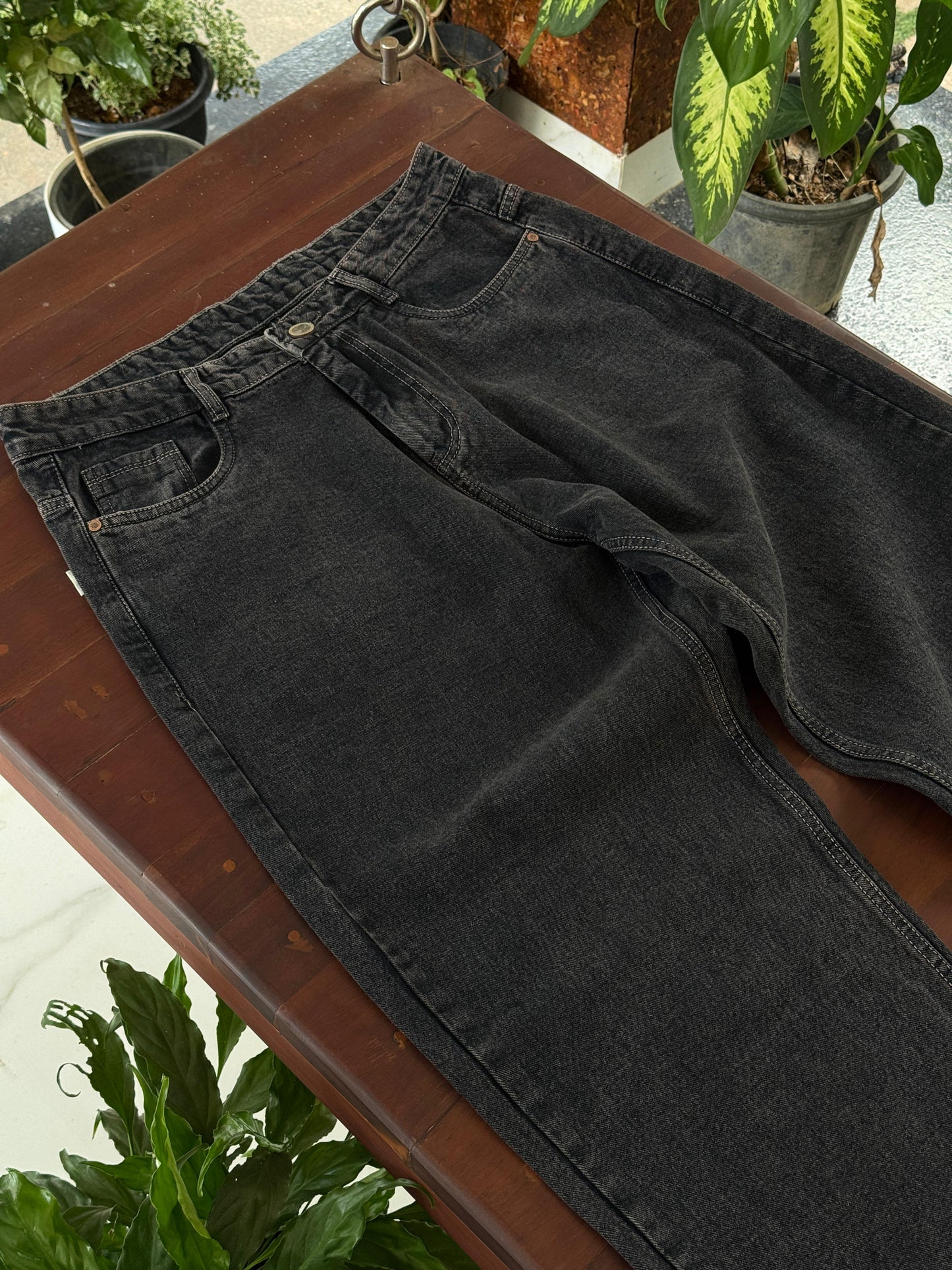 Moon Fit Zero Wash Jeans - Blue Grey
