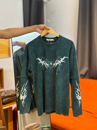 Doctor Sleeve Puffed TShirt - Forest Green