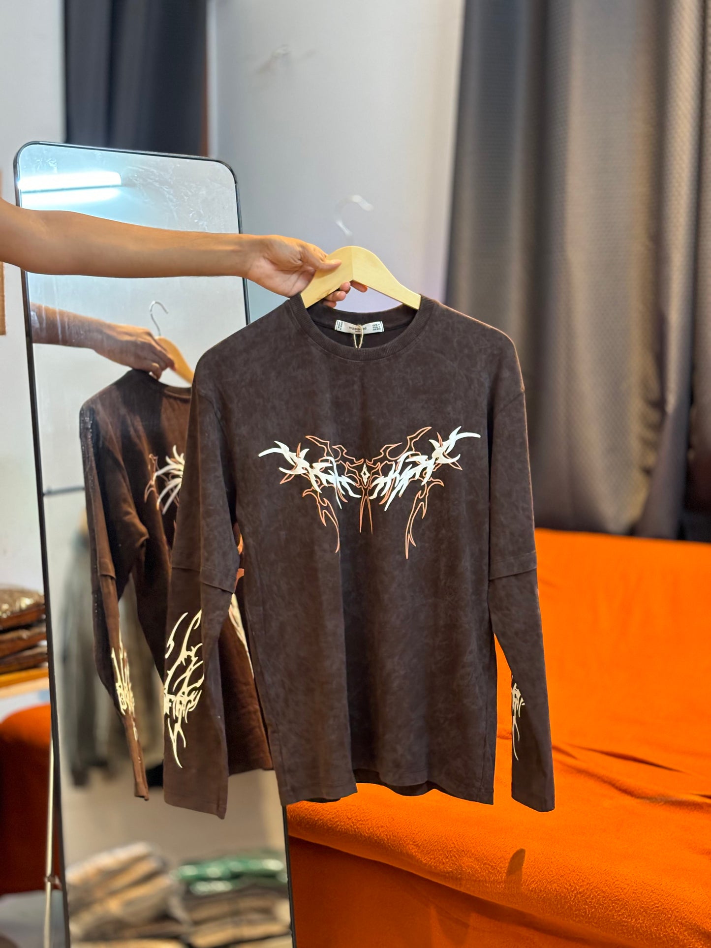 Doctor Sleeve Puffed TShirt - Chocolate Brown