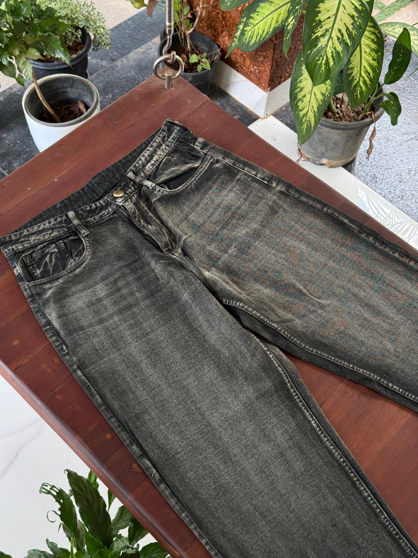Moon Fit China Wash Jeans - Faded Grey