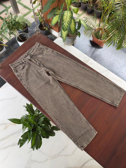 Moon Fit Zero Wash Jeans - Faded Brown