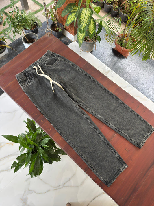 Moon Fit Elastic Waist Jeans - Iron Grey