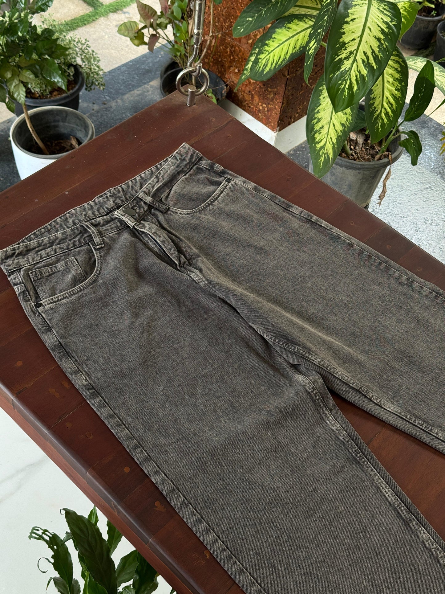 Moon Fit Zero Wash Jeans - Stone Grey