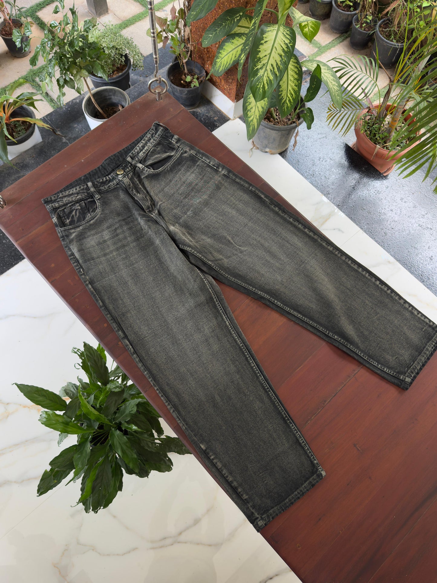 Moon Fit China Wash Jeans - Faded Grey