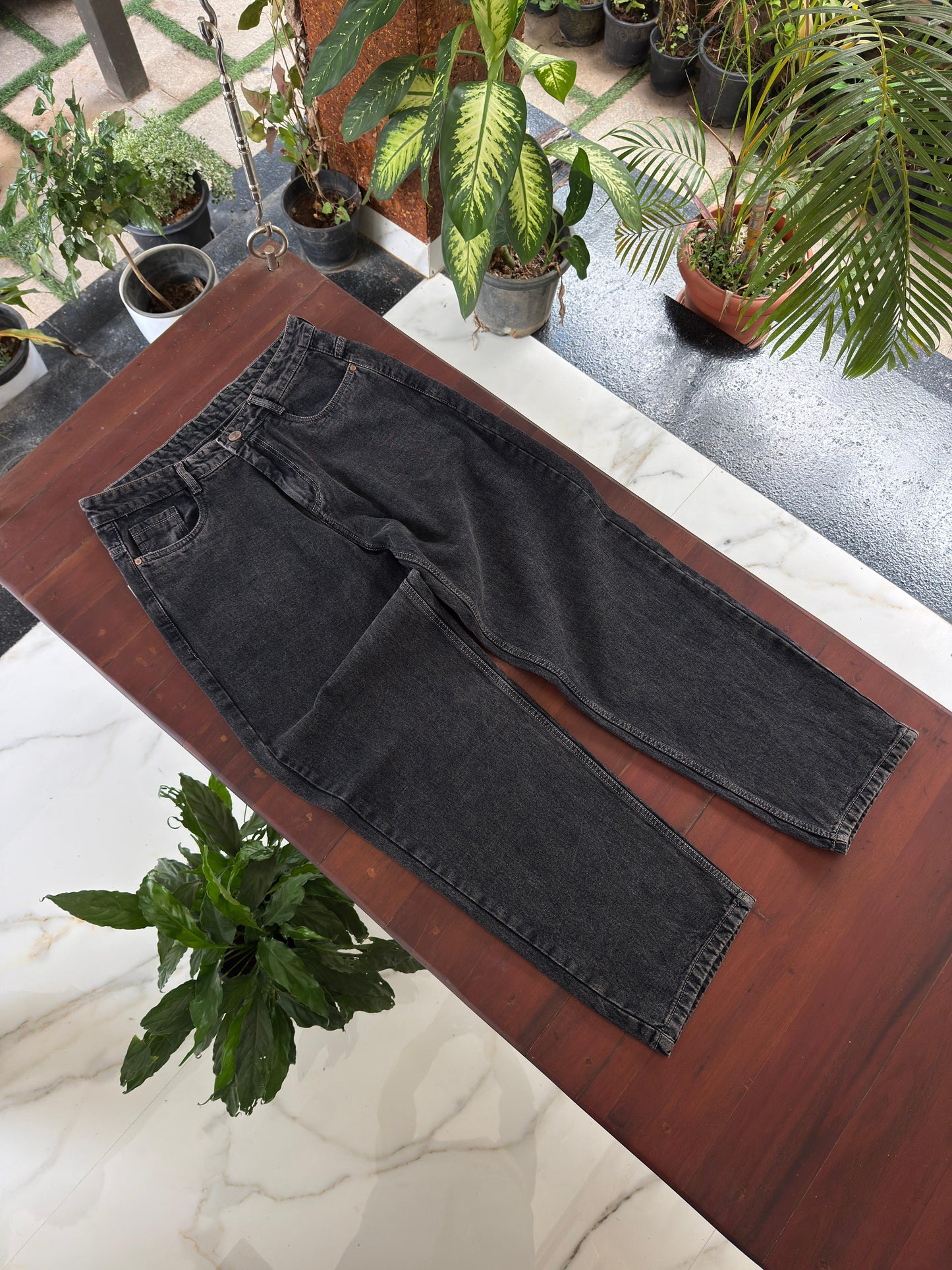 Moon Fit Zero Wash Jeans - Blue Grey