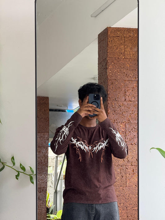 Doctor Sleeve Puffed TShirt - Chocolate Brown